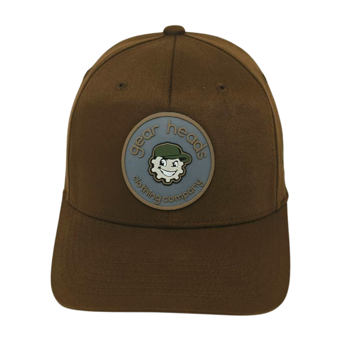 Brown FlexFit Gear Heads Hat