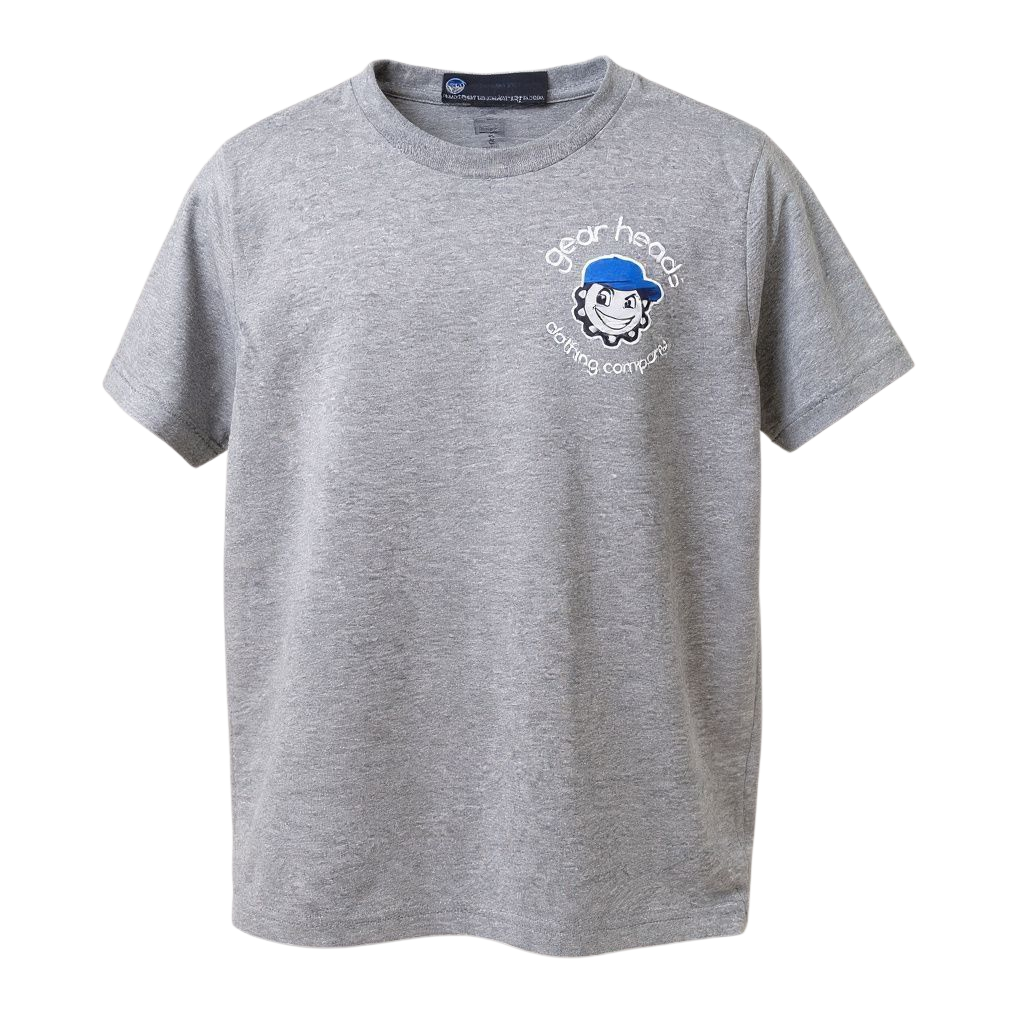 Kids Gear Heads T-Shirt - Light Grey