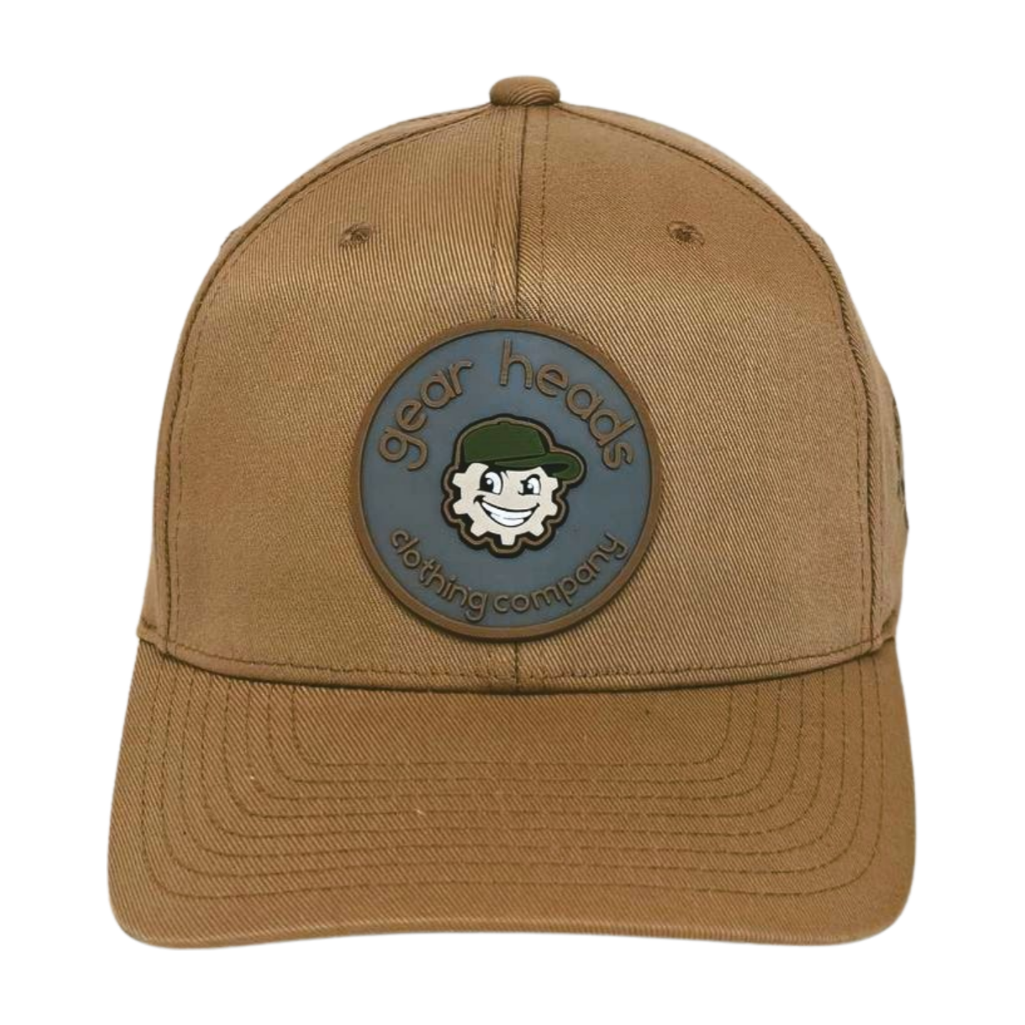 Beige FlexFit Gear Heads Hat