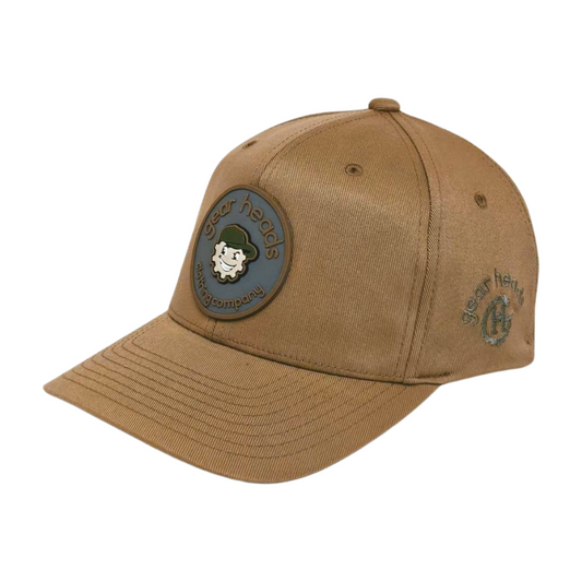 Beige FlexFit Gear Heads Hat