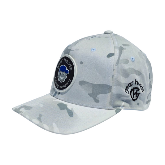 White Camo FlexFit Gear Heads Hat