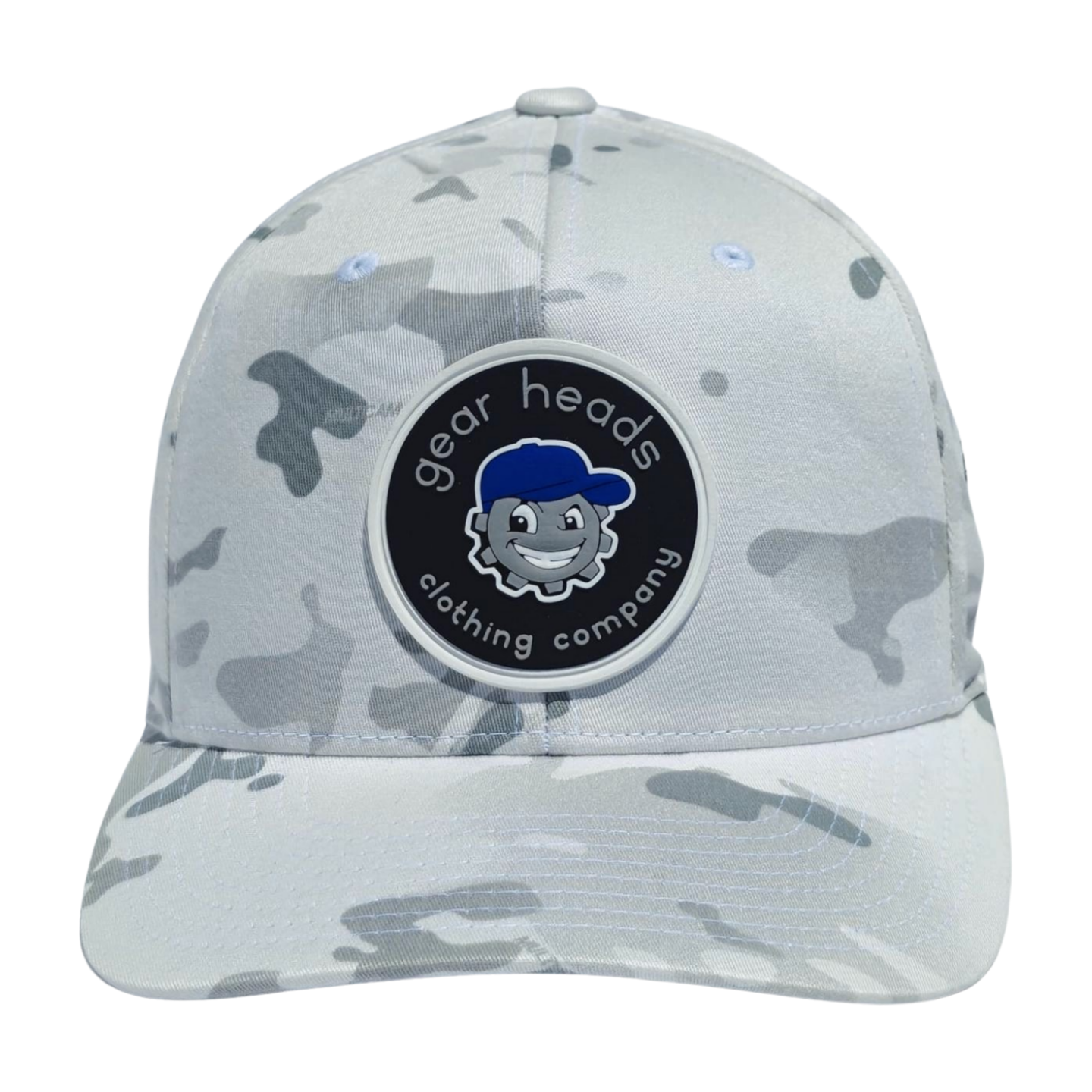 White Camo FlexFit Gear Heads Hat