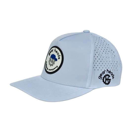 White on White Gear Heads Snapback