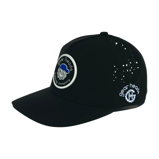 Black on Black Gear Heads Snapback