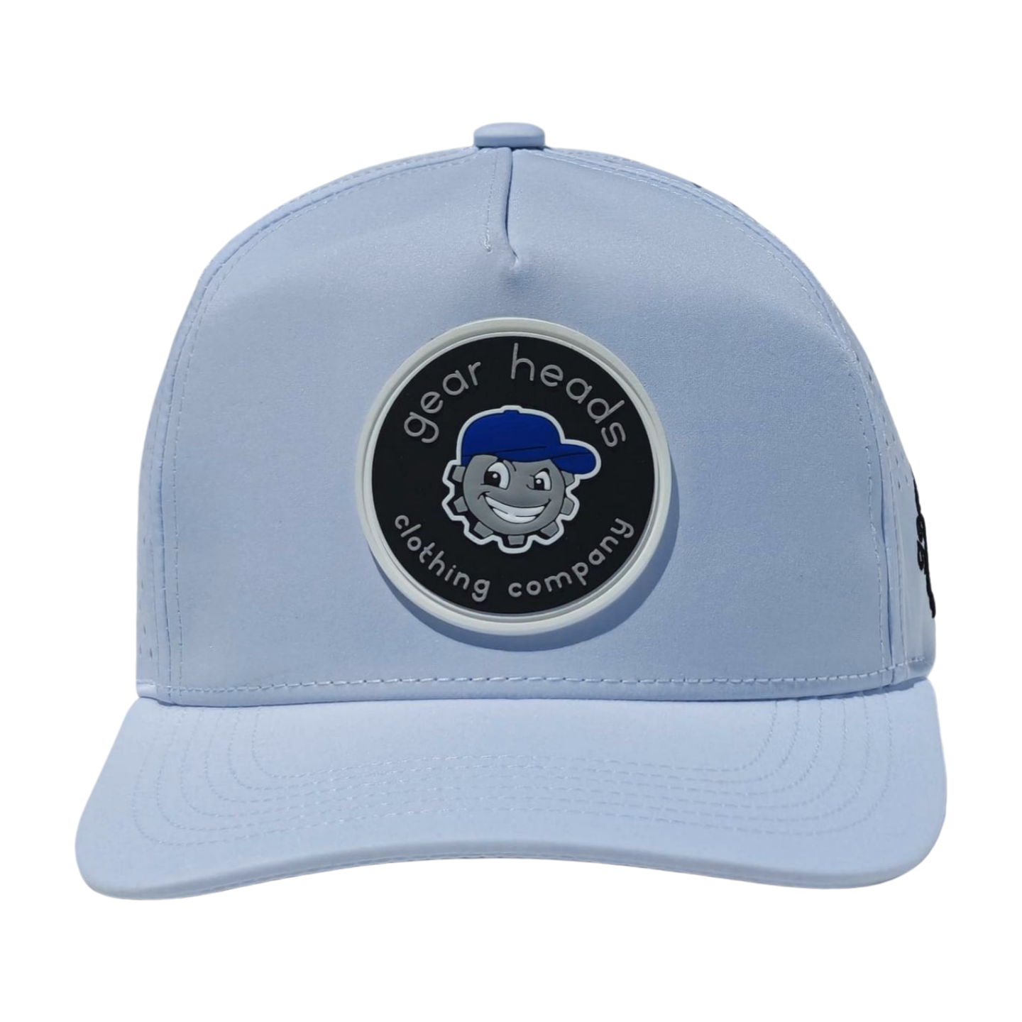Black on White Gear Heads Snapback