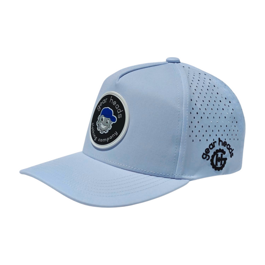 Black on White Gear Heads Snapback