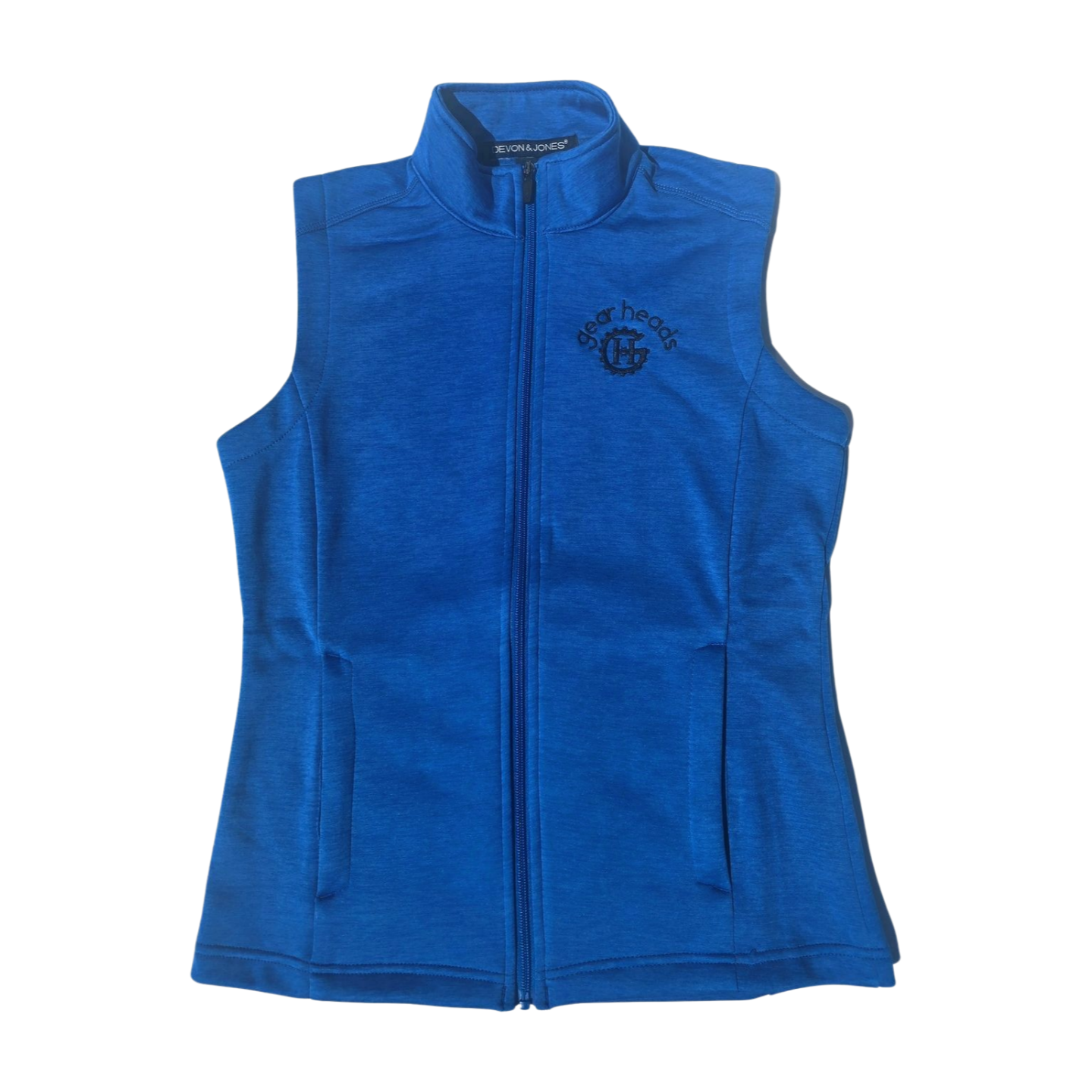 Women's Blue Gear Heads Zippered Vest
