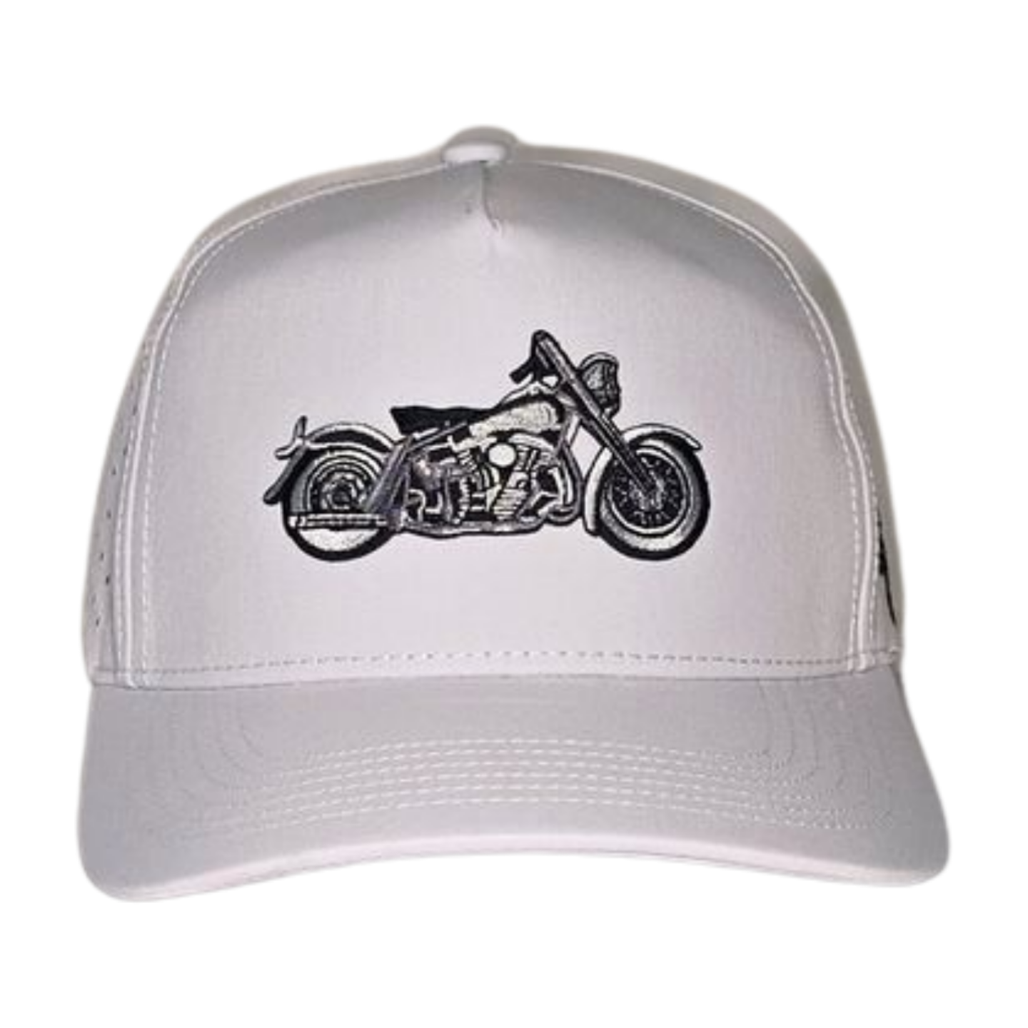 White Biker Snapback