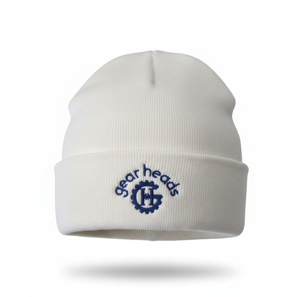Gear Heads Embroidered Beanie