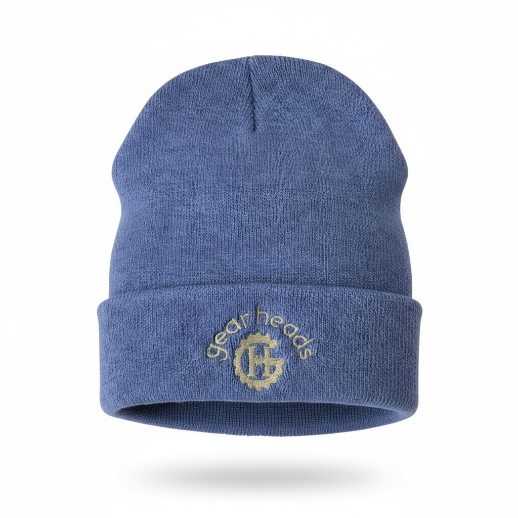 Gear Heads Embroidered Beanie
